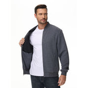 Men's Knit Plaid Zip Jacket - Noah